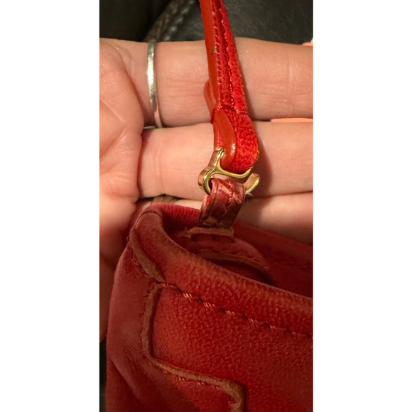 Jimmy Choo Tita Red Snakeskin Woven Fringe Crossbody/Clutch RARE - Picture 6 of 14